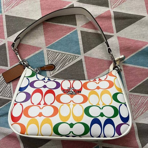 Women Teri Shoulder Bag White Rainbow